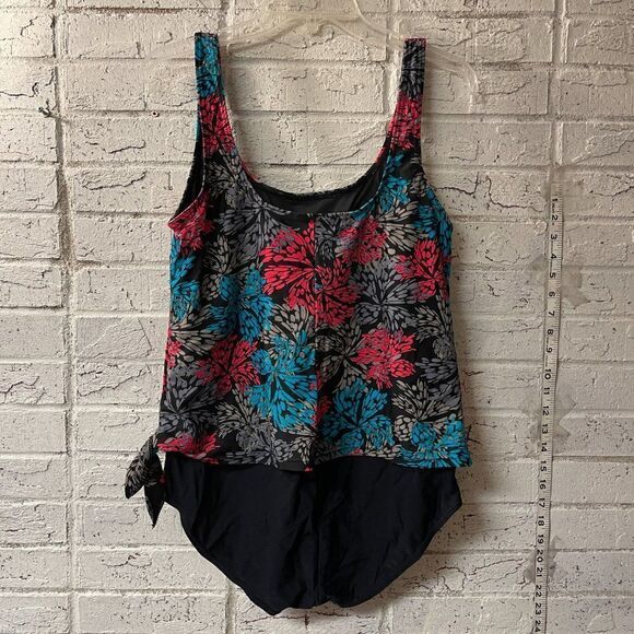 Island Pearls Plus Size One Piece Swim Suit 14 - Picture 5 of 9